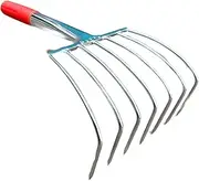 Sdlnklm Hand Rake, Digger, Hand-held Weed Cultivator, Small Loosening Rake, Tiller for Lawn Work on The Beach And, 7 tooth