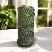 4MM 3ply Macrame Cord | ARMY GREEN | 100% Pure Cotton Rope MELB Australia