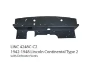 1942 1948 Lincoln Continental Firewall Pad Type2 with Defroster Vents