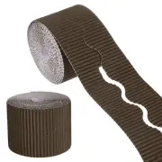 Corrugated Paper Bulletin Border for Classroom Decoration, Brown
