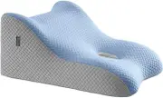 STARTIST Bed Pillow Cushion Lightweight Ergonomic Design Support Bed Wedge Pillow Face Down Pillow for Dorm Reading Men Women Exercise, Blue Light Gray