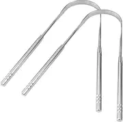 2 Pack Tongue Scraper,Stainless Steel Tongue CleanersMetal Tongue Scraper, Tongue Scrapers for Adults, Stainless Steel Tounge Scrappers, Tounge Scraper, Portable Tongue Scrappers