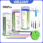 5 Sizes Dental Microbrush Disposable Applicators Tips Micro Brush Cleaning