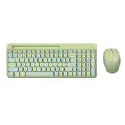 Catzon Joyroom Colorful Computer Wireless Keyboards Mouse Combos Typewriter Flexible Keys Keyboards-Green