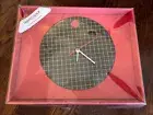 Small World Greetings 1980’s 1990’s Quartz Clock Black & Red Vintage Retro