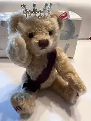 BOXED STEIFF QUEEN ELIZABETH II MEMORIAL BEAR LIMITED EDITION MOHAIR KING