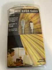8ft IEEE 1394 Cable 6-pin to 4-pin Sony i-Link & Apple Firewire comp cord zaq