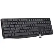 MK98 Wireless Keyboard 2.4G Ergonomic Computer Keyboard Enlarged Indicator Li...