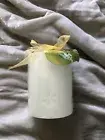 NEW Bullfrog Light Co White Snowflake Pillar Candle 4” Sealed Winter Holiday