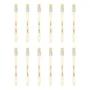 Lot of 12 Paint Brush Set Pure Hog Extra Long Handle Thick Bristles 1" Wide