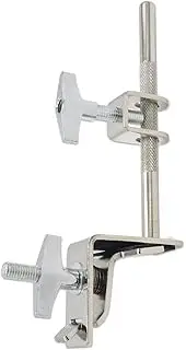 CashBeat Silver Adjustable Standard Drum Cowbell Mount, Cowbell Holder Percussion Accessory with Parallel Action Jaws, Ideal for Bass Drum Hoop Up or Down Adjustment, Essential Drummer Drum Hardware