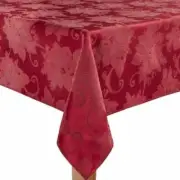 St Nicholas Square Christmas Red Poinsettas Tablecloth 60"x 84" Brand NEW