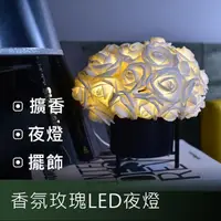 在飛比找momo購物網優惠-【莎姐嚴選】香氛玫瑰LED擴香夜燈-40朵經典花盆款(附贈U