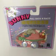 RARE NOS Vintage 1993 Toy State Easter Bunny Pull back n Race Collectible