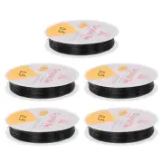 5pcs 0.5mm Elastic String Craft DIY Making Stretchy Cord Thread TPU, Black
