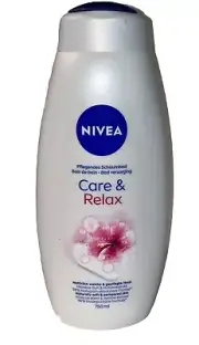 Nivea Bath Cream Body Wash Care and Relax Hibscus Mallow Made in Germany 750 ml