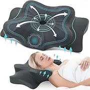 DONAMA Memory Foam Pillow, Ergonomic Neck Pillow, Side Sleeper Pillow for Sides, Back & Stomach Sleepers