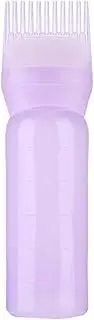 GEUGECY Hair Coloring Root Comb - Portable Hair Dye Bottle With Root Comb | With Scale Portable Hair Coloring Comb For Women Men Precise Measurement