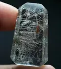 57.4Ct 100% Natural Clear Silver Rutile Crystal Quartz Pendant Polished