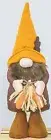 Fall Decor Maple Pumpkin Gnome Stander - Orange/Brown