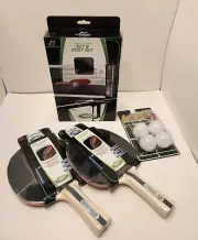 Eastpoint Table Tennis Net & Post Set & 2 Eastpoint 3.0 Paddles 4 Ping Pong Ball