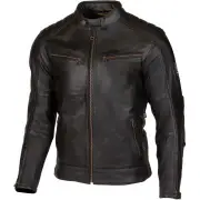 Chase II D3O Black Leather Motorcycle Jacket