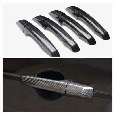 Carbon Fiber Door Handle Cover for 2015-2017 2016 Jaguar XE XF XFL F-PACE (for: Jaguar)