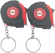 2 x 1 Meter Mini Retractable Tape Measure Keyring