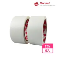 在飛比找momo購物網優惠-【HarVest】PVC可撕膠帶 白色 4.65cm*27M
