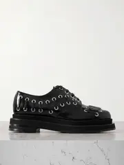 [Simone Rocha] Simone Rocha - Embellished Leather Platform Brogues - Black - IT36 IT 36 Black