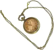 [Healeved] 1Pc Vintage Pocket Watch with Clamshell Design and Big Numbers for Easy Viewing Elegant for Decoration and Practical Use
