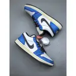 AIR JORDAN 1 低幫 FLIGHT VINTAGE休閒運動慢跑鞋  做舊白藍色FV8439 104