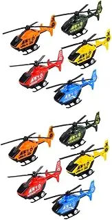 ibasenice Plane Toys 10pcs Impact-Resistant Pull Back Helicopters for Toddlers Boys and Girls
