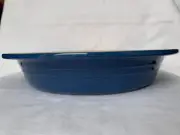 Le Creuset Stoneware Round Deep Dish Pie Plate Baking Pan Cobalt Blue 12" New