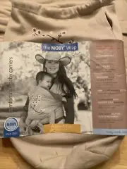 Moby Wrap Ergonomic Baby Carrier Solid Brown w/ Carrying Bag And Instructions