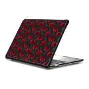MacBook Pro 13-inch (M1 / M2 / Intel) Impact Case Modern Cherries Red and Gray Fruity Pattern on Charcoal Black