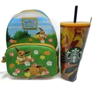 Loungefly Pokémon Eevee Mini-Backpack & Starbucks Cup -Mr.C Spring Bundle