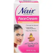 Nair Hair Remover Face Cream With Sweet Almond Oil, Moisturizing, 2 Oz