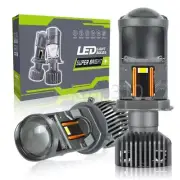 2X H4 9003 Mini Bi-LED Projector Lens LED Headlight Kit Hi-Lo Beam Retrofit 160W (for: Mini)