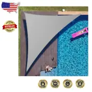20' x 20' Grey Triangle Shade Sail - 95% UV Protection & Durable HDPE Fabric