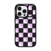 iPhone 16 Pro Impact Ring Stand Case MagSafe Compatible Yin Yang Check Mate - Lilac