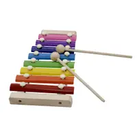 在飛比找蝦皮購物優惠-8 音符彩色木琴鍾琴帶木槌打擊樂器玩具兒童禮物