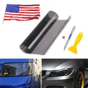 12*72" Gloss Headlight Lamp Tint Film Taillight Vinyl Wrap FogLighst Light Black