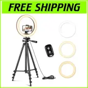 Pro LED Circle Light with Extendable Tripod and Phone Holder - Live Stream Ready