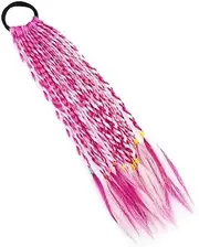 Colorful Braid Synthetic Hair Ponytail Rope Tie Tail Wig Styling Accessories(B01-20)