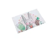 Place Mats Cartoon Easter Spring Rabbit Floral Flowers Personalized Table Mats - B