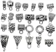 [RUBYCA] Mix Tibetan Silver Color Connectors Bails Beads fit Charm European Bracelet Pendant