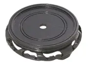 B&P Lamp 3 1/2" Top Inset Dia., Oriental Wooden Base With Waxed Black Finish