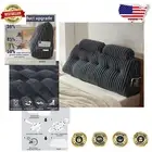Soft and Supportive Queen Faux Fur Headboard Pillow with Removable Cover