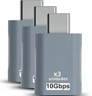 HappyMots - USB C to USB 3.0 (3.1) OTG Adapter with 10 GB Speed | Premium Zinc Housing with High Heat Resistance | USB to Type-C Adapter | Female Converter Cable | Colour Silver